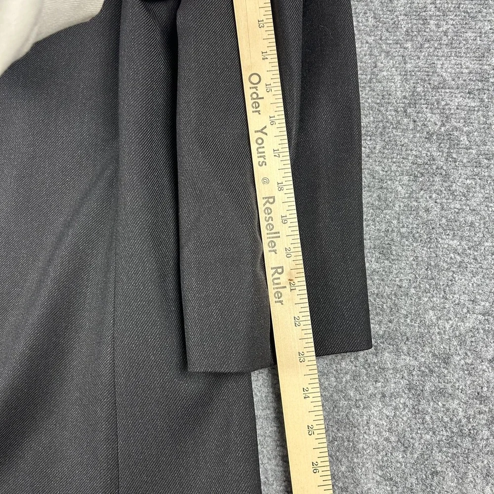 Canali Overcoat Mens 42R Black Wool Single Breasted Water Resistant Italy‎
